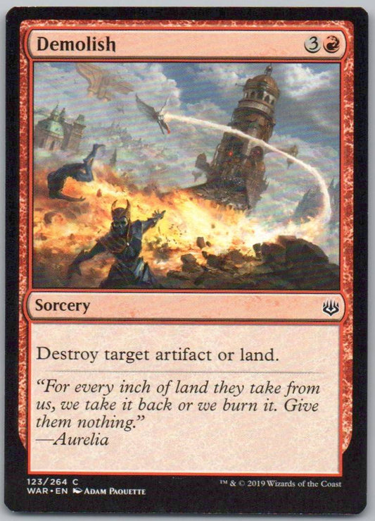 Demolish 123 Normal Sorcery Card - War of the Spark