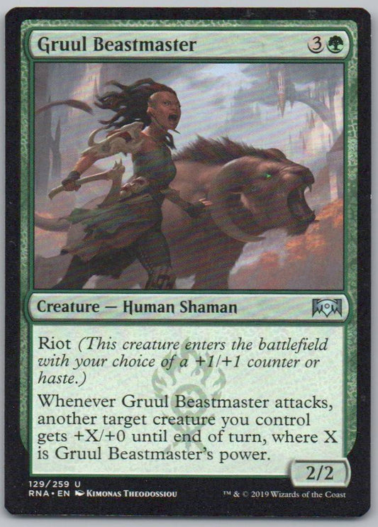 Gruul Beastmaster 129 Normal Creature Card - Ravnica Allegiance