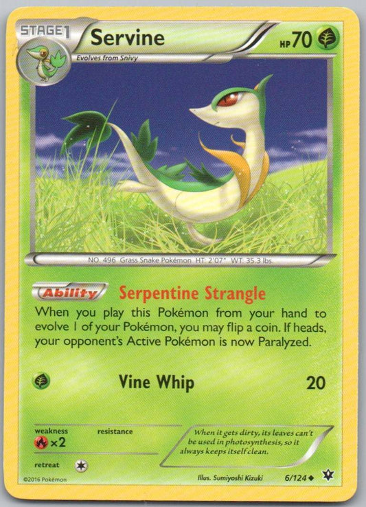 Servine 006 Normal Grass Card - Fates Collide