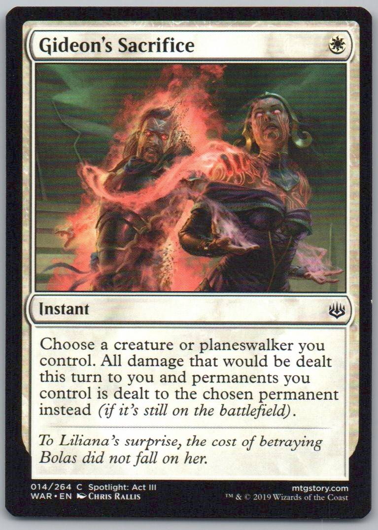 Gideon's Sacrifice 14 Normal Instant Card - War of the Spark