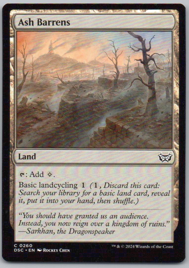 Ash Barrens 260 Normal Land Card - Commander: Duskmourn: House of Horror