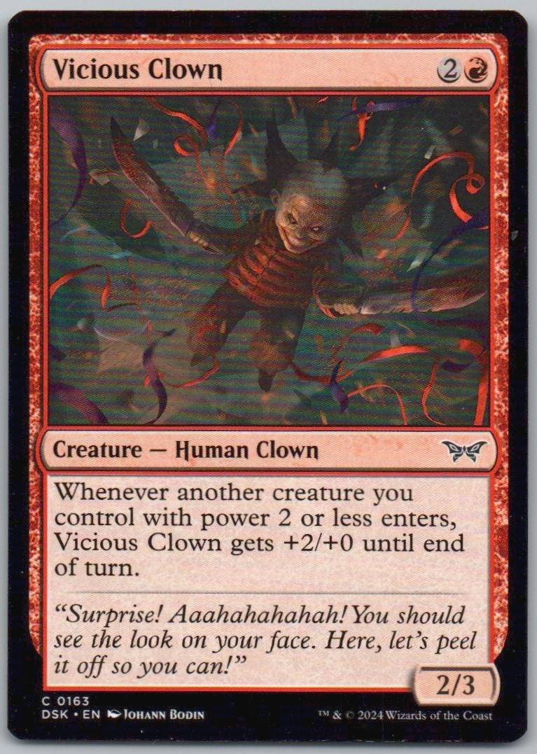 Vicious Clown 163 Normal Creature Card - Duskmourn: House of Horror