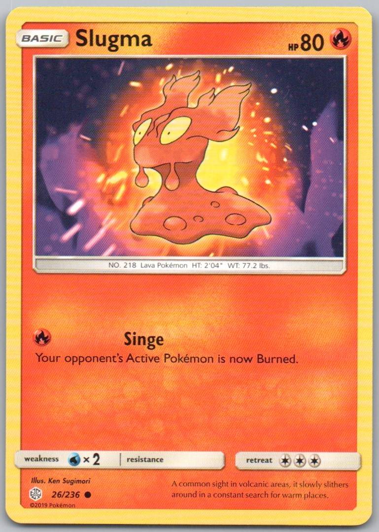 Slugma 026 Normal Fire Card - Cosmic Eclipse