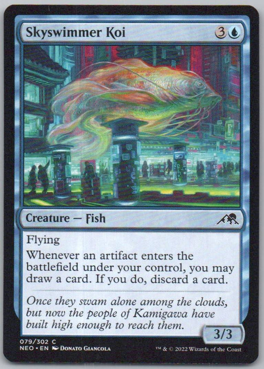 Skyswimmer Koi 79 Normal Creature Card - Kamigawa: Neon Dynasty