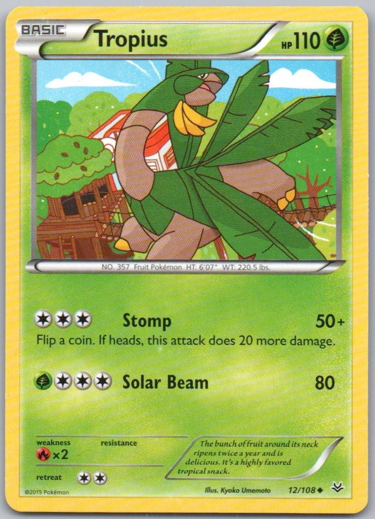 Tropius 012 Normal Grass Card - Roaring Skies