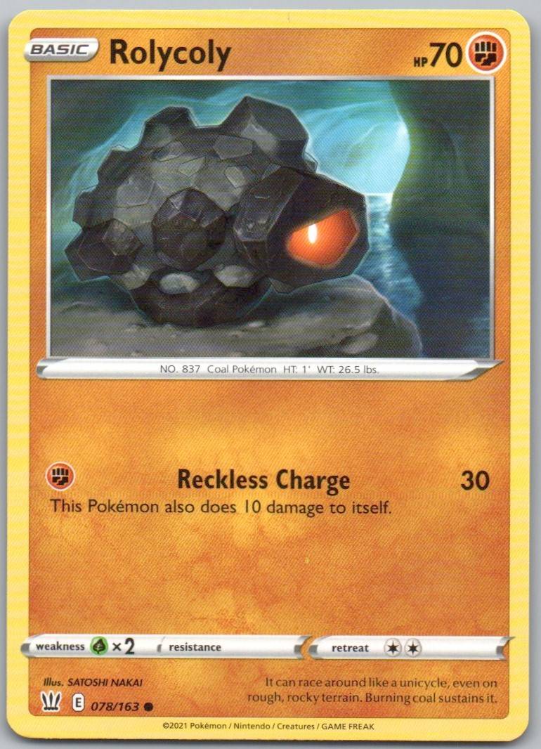 Rolycoly 078 Normal Fighting Card - Battle Styles