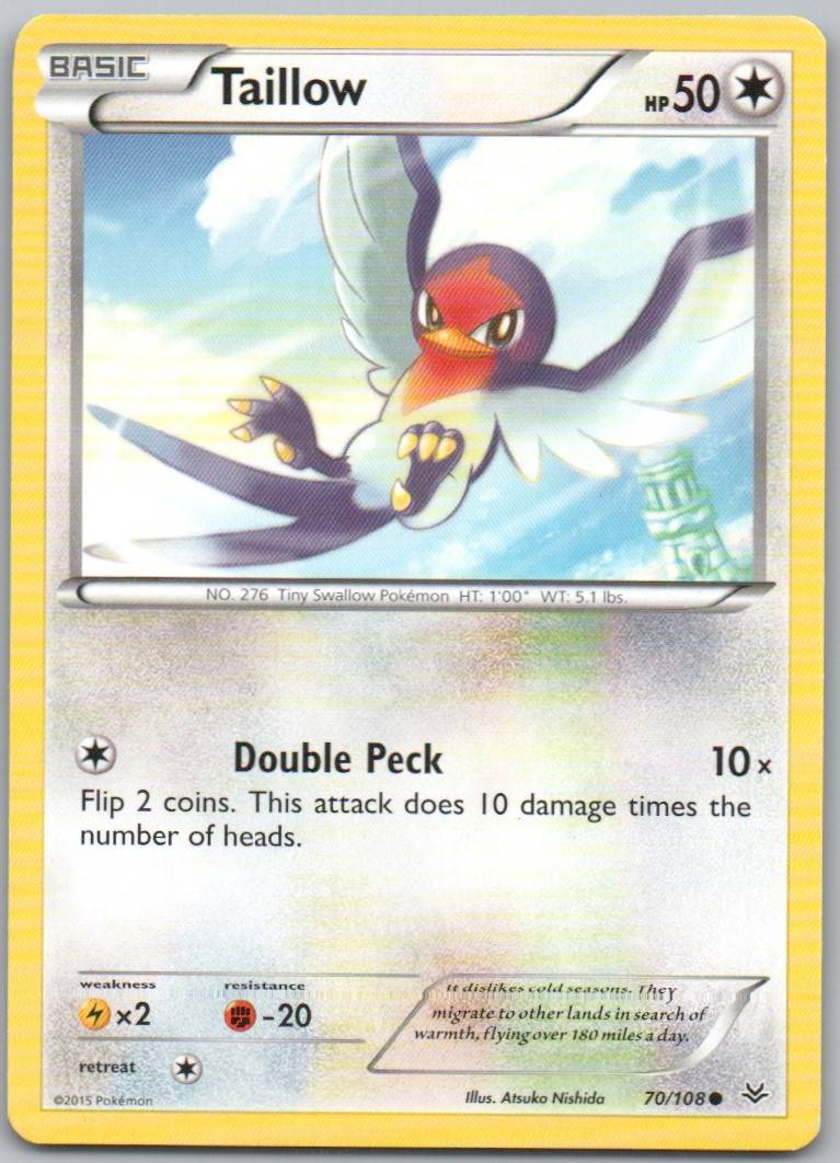 Taillow 070 Normal Colorless Card - Roaring Skies