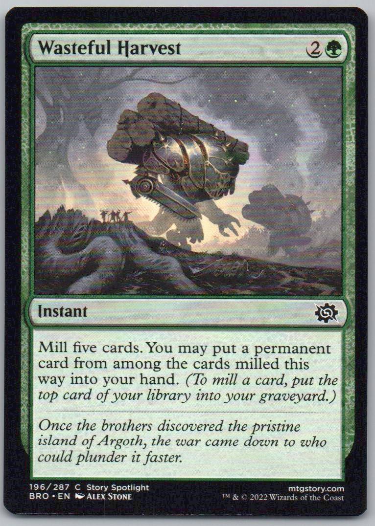 Wasteful Harvest 196 Normal Instant Card - The Brothers' War