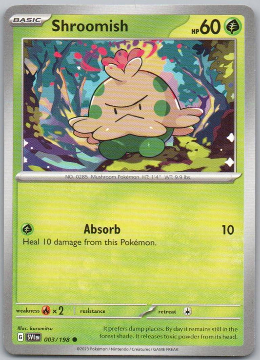 Shroomish 003 Normal Grass Card - Scarlet & Violet