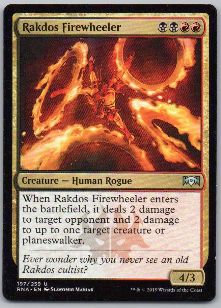 Rakdos Firewheeler 197 Normal Creature Card - Ravnica Allegiance