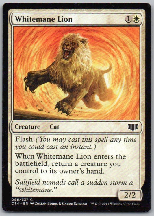 Whitemane Lion 96 Normal Creature Card - Commander 2014