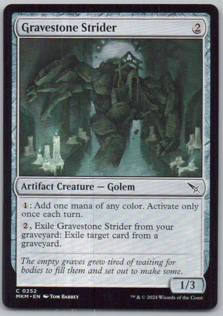 Gravestone Strider 252 0 Artifact Card - Murders at Karlov Manor