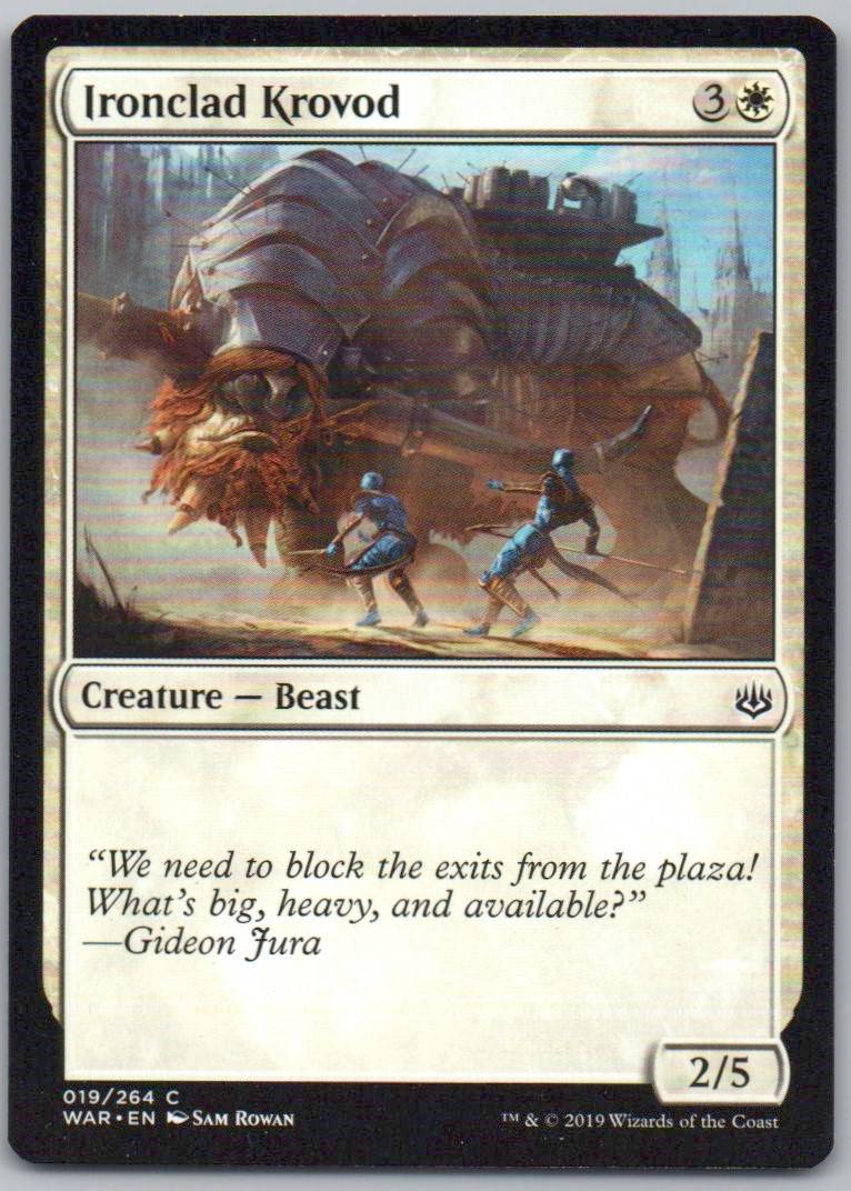 Ironclad Krovod 19 Normal Creature Card - War of the Spark