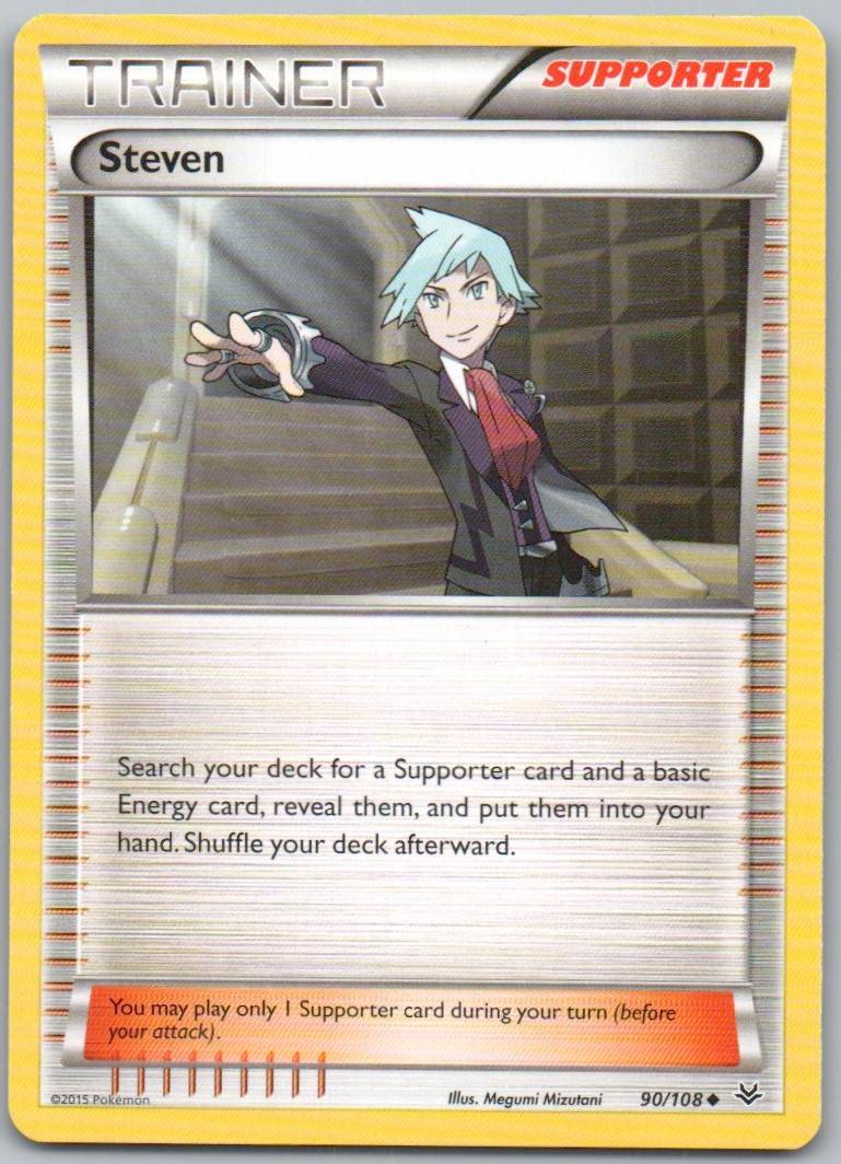 Steven 090 Normal Trainer Card - Roaring Skies