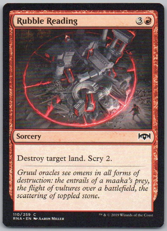 Rubble Reading 110 Normal Sorcery Card - Ravnica Allegiance