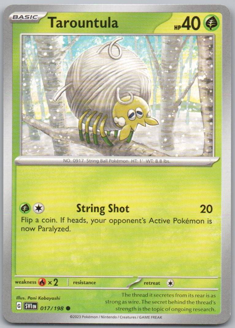 Tarountula 017 Normal Grass Card - Scarlet & Violet
