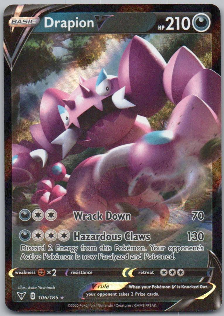Drapion V 106 Holo Darkness Card - Vivid Voltage