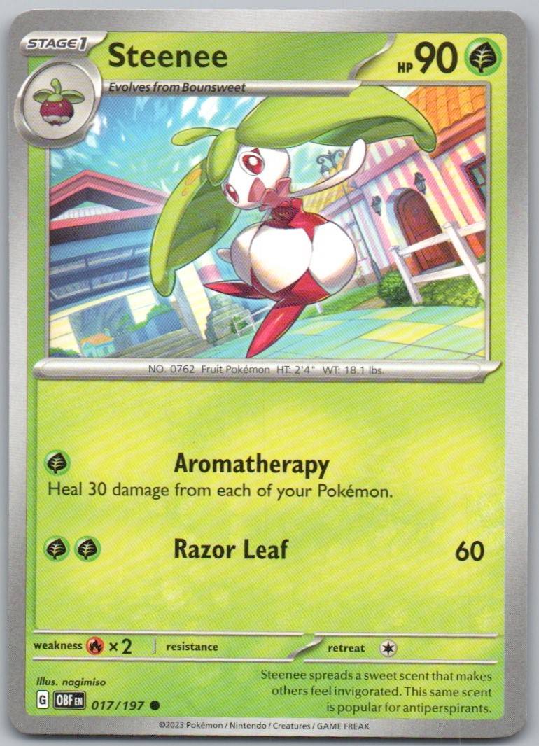 Steenee 017 Normal Grass Card - Obsidian Flames