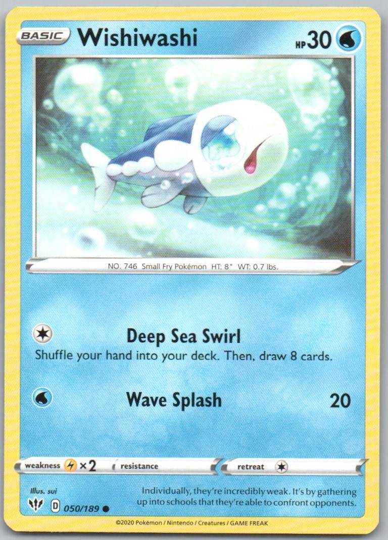 Wishiwashi 050 Normal Water Card - Darkness Ablaze
