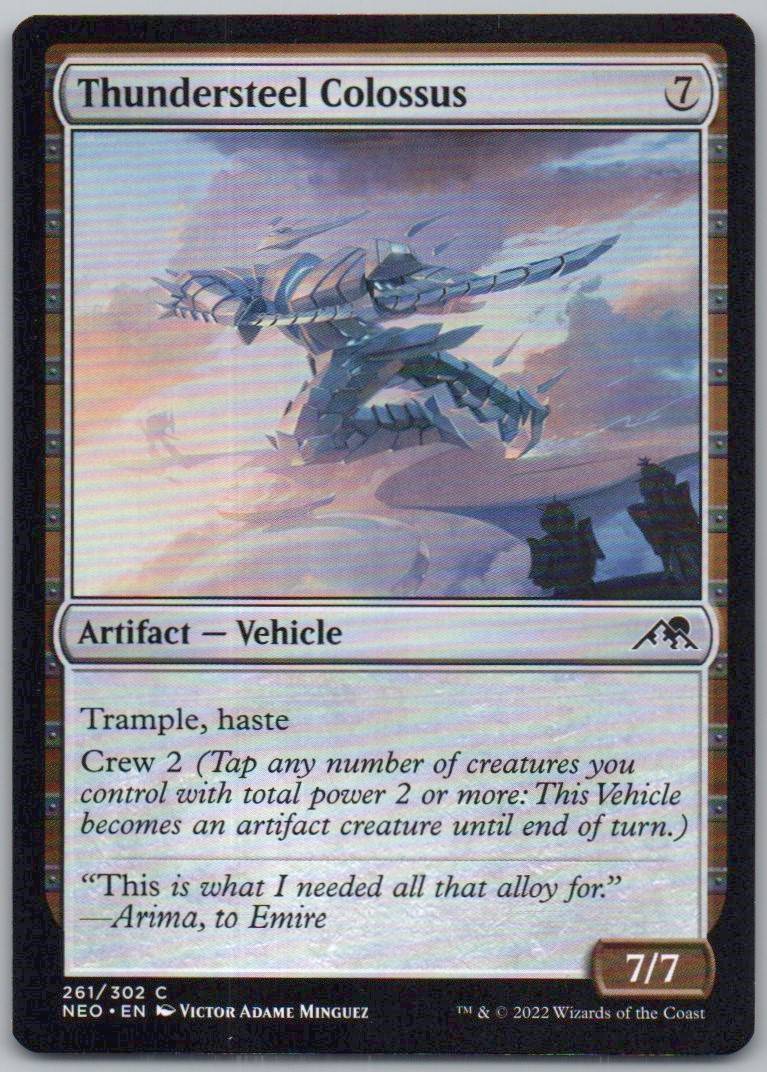 Thundersteel Colossus 261 Normal Artifact Card - Kamigawa: Neon Dynasty
