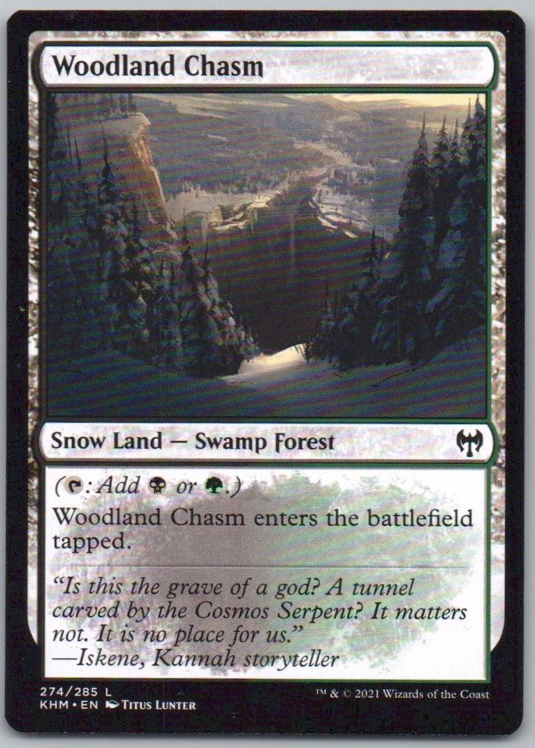 Woodland Chasm 274 0 Land Card - Kaldheim