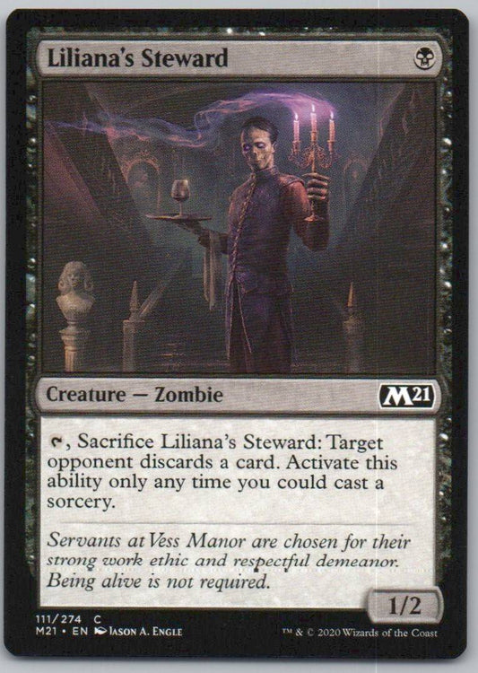 Liliana's Steward 111 Normal Creature Card - Core Set 2021