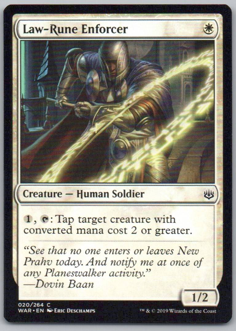 Law-Rune Enforcer 20 Normal Creature Card - War of the Spark