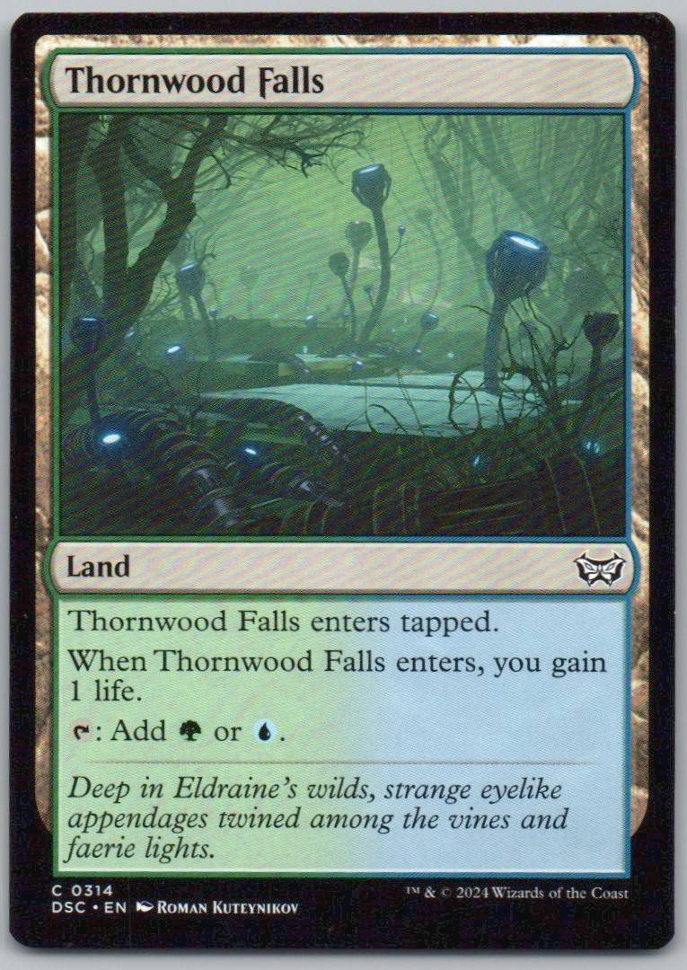 Thornwood Falls 314 Normal Land Card - Commander: Duskmourn: House of Horror