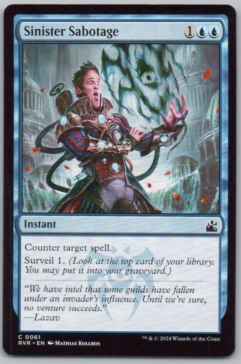 Sinister Sabotage 61 Normal Instant Card - Ravnica Remastered