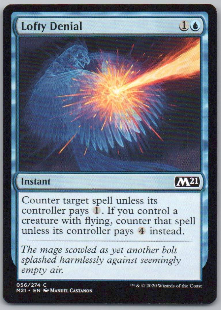 Lofty Denial 56 Normal Instant Card - Core Set 2021