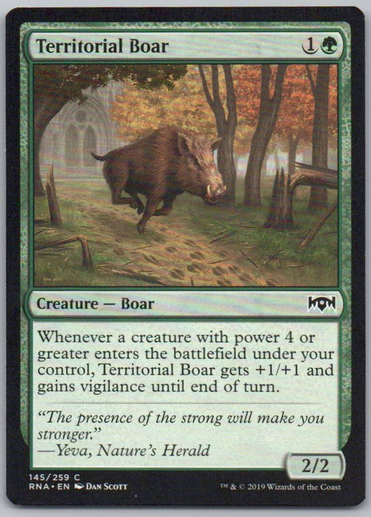 Territorial Boar 145 Normal Creature Card - Ravnica Allegiance