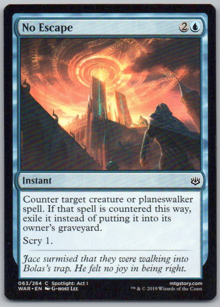 No Escape 63 Normal Instant Card - War of the Spark