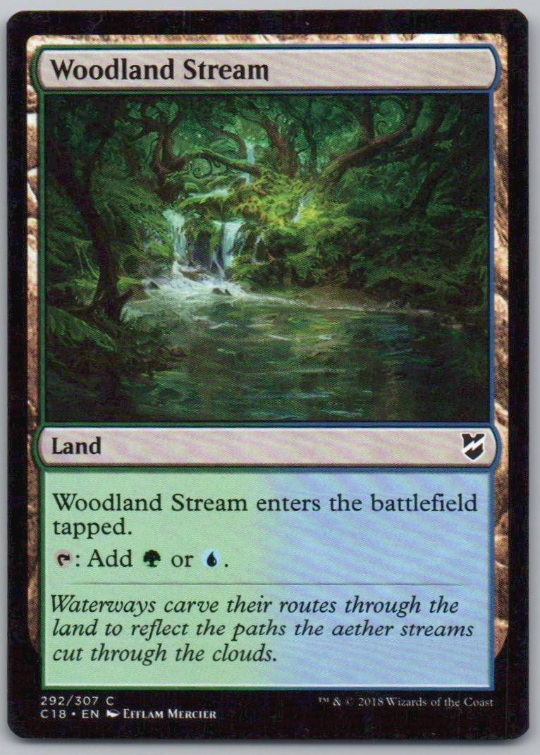Woodland Stream 292 Normal Land Card - Commander 2018