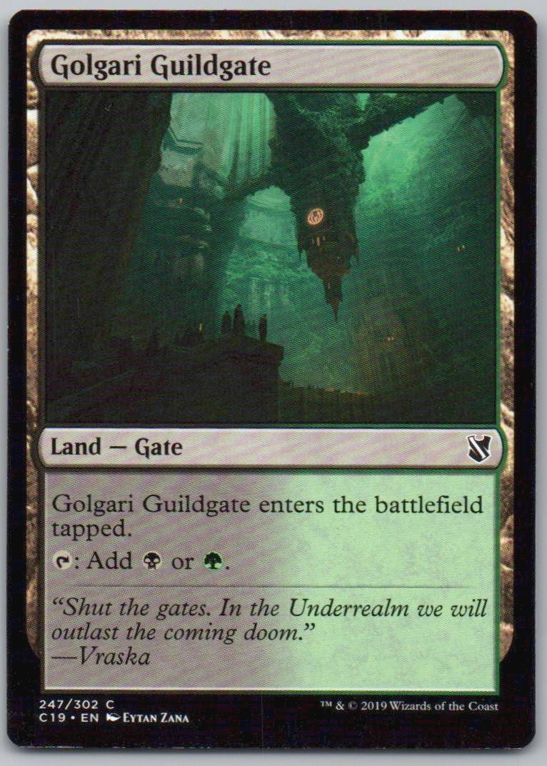 Golgari Guildgate 247 Normal Land Card - Commander 2019