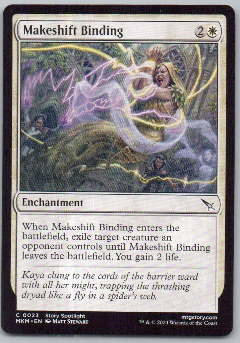 Makeshift Binding 23 0 Enchantment Card - Murders at Karlov Manor