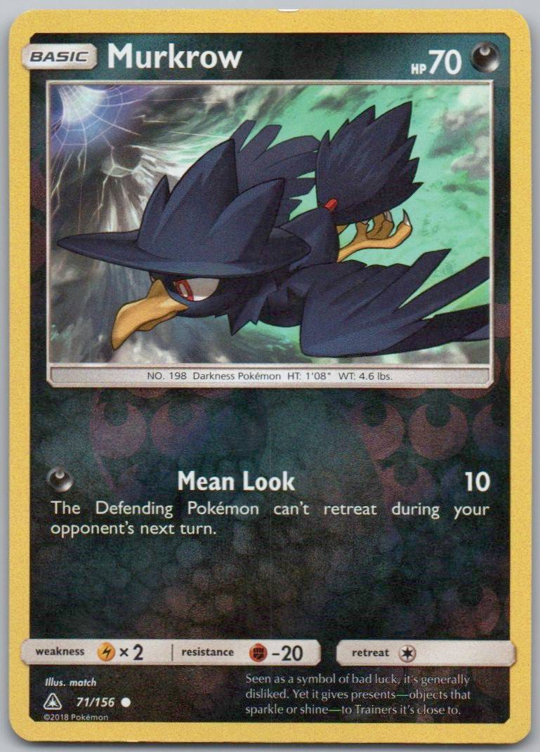 Murkrow 71 Reverse Holo Darkness Card - Ultra Prism