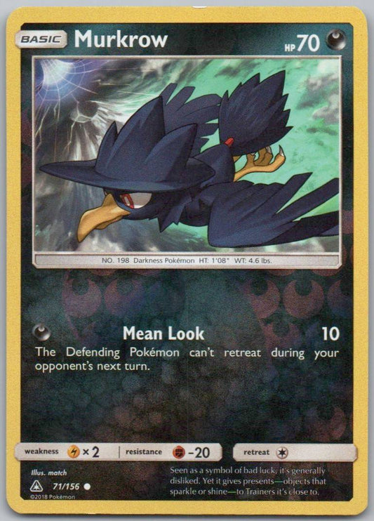 Murkrow 71 Reverse Holo Darkness Card - Ultra Prism