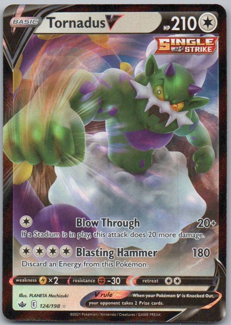 Tornadus V 124 Holo Colorless Card - Chilling Reign