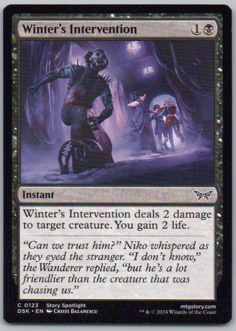 Winter's Intervention 123 Normal Instant Card - Duskmourn: House of Horror