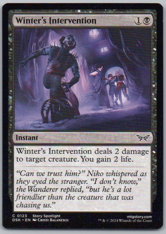 Winter's Intervention 123 Normal Instant Card - Duskmourn: House of Horror