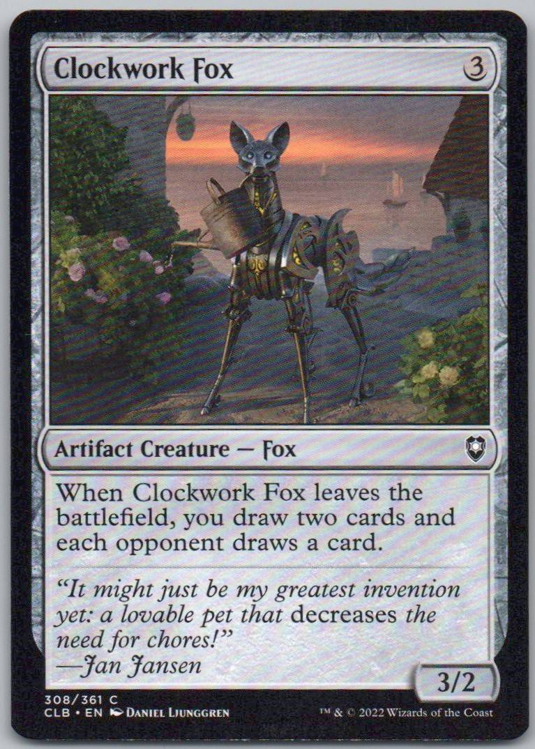 Clockwork Fox 308 Normal Artifact Card - Commander Legends: Battle for Baldur's Gate