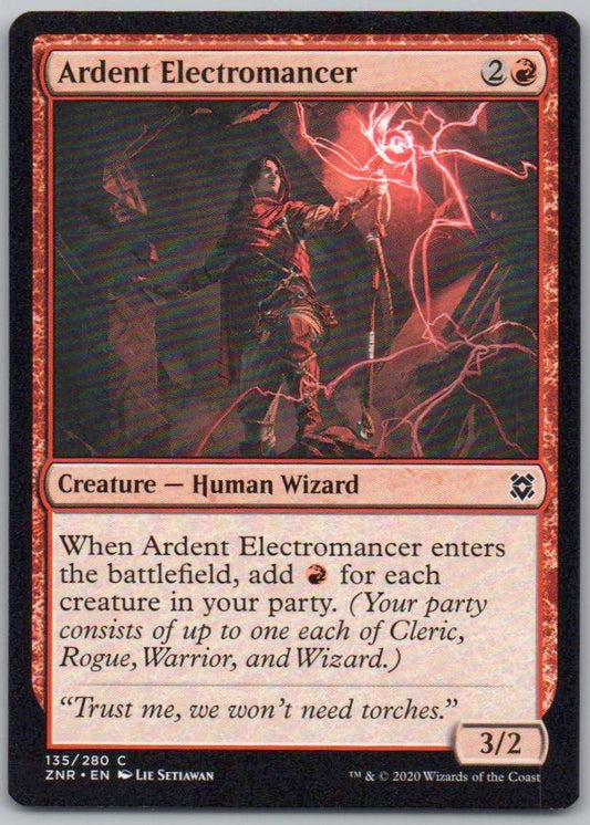 Ardent Electromancer 135 Normal Creature Card - Zendikar Rising