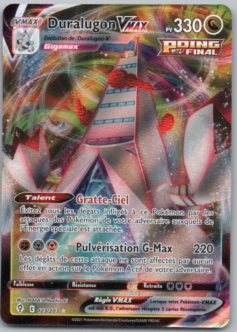 Duraludon VMAX 123 Holo Dragon Card - Evolving Skies