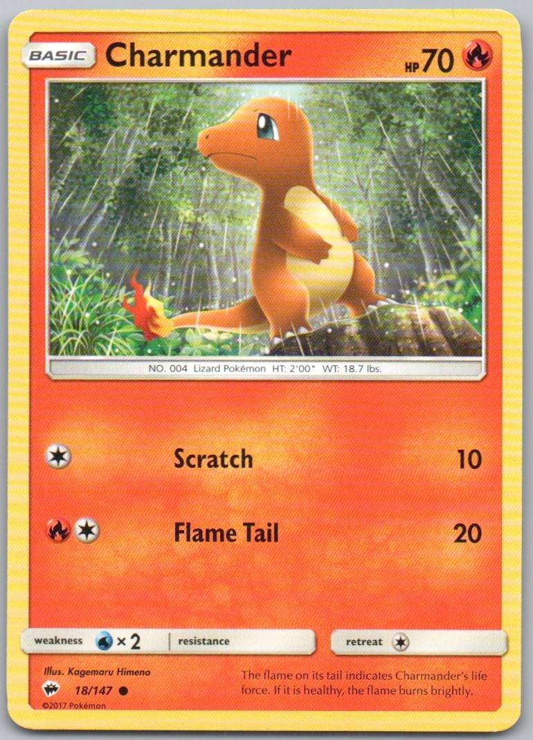 Charmander 18 Normal Fire Card - Burning Shadows