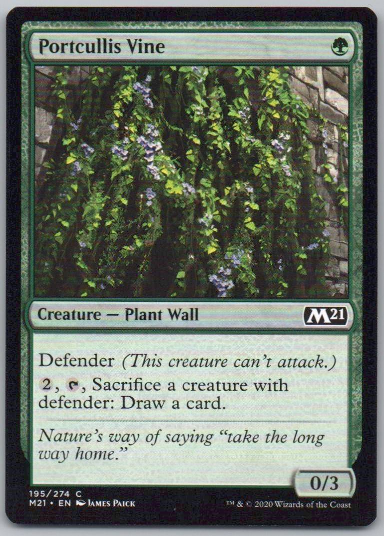 Portcullis Vine 195 Normal Creature Card - Core Set 2021