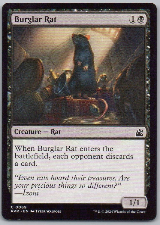 Burglar Rat 69 Normal Creature Card - Ravnica Remastered