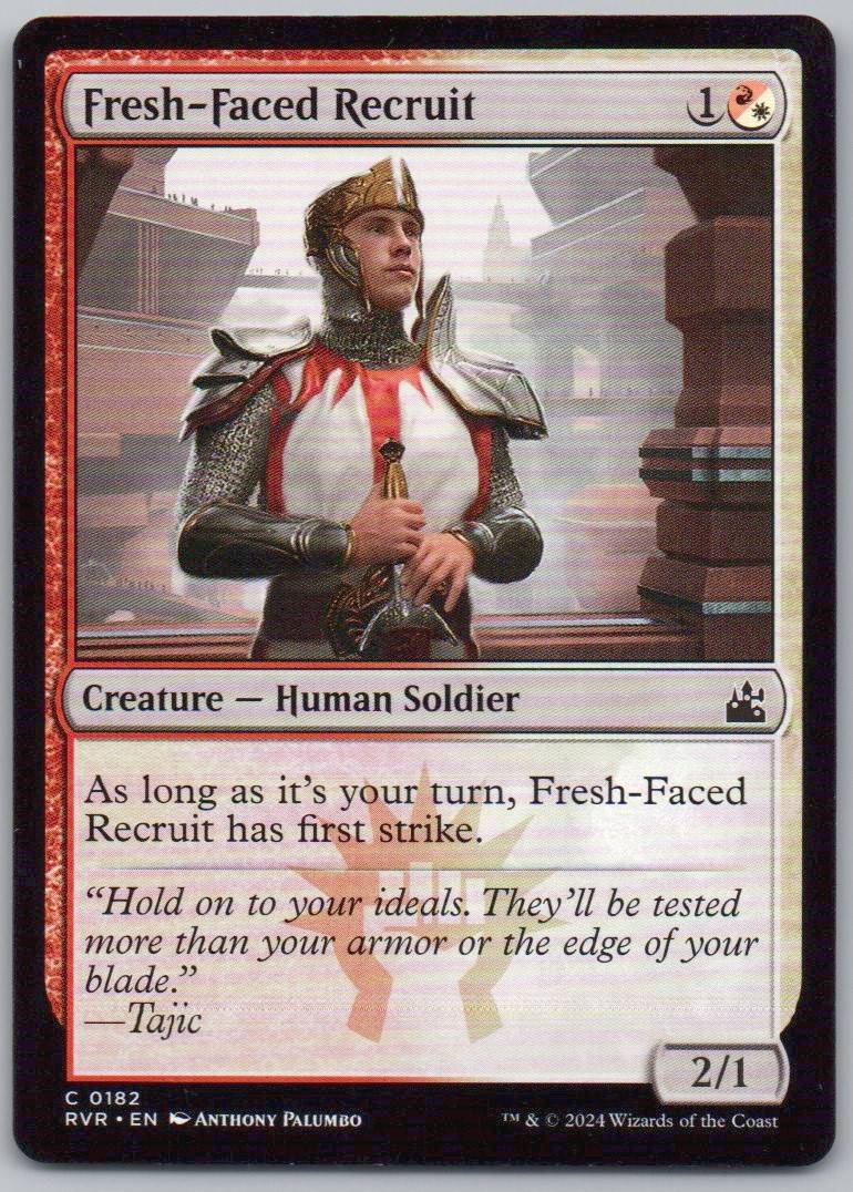 Fresh-Faced Recruit 182 Normal Creature Card - Ravnica Remastered