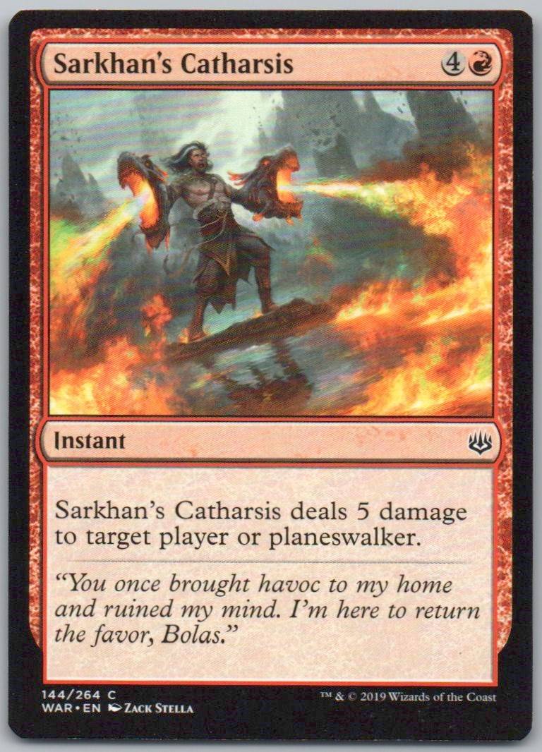 Sarkhan's Catharsis 144 Normal Instant Card - War of the Spark