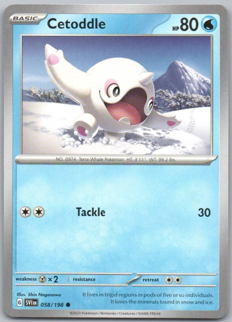 Cetoddle 058 Normal Water Card - Scarlet & Violet