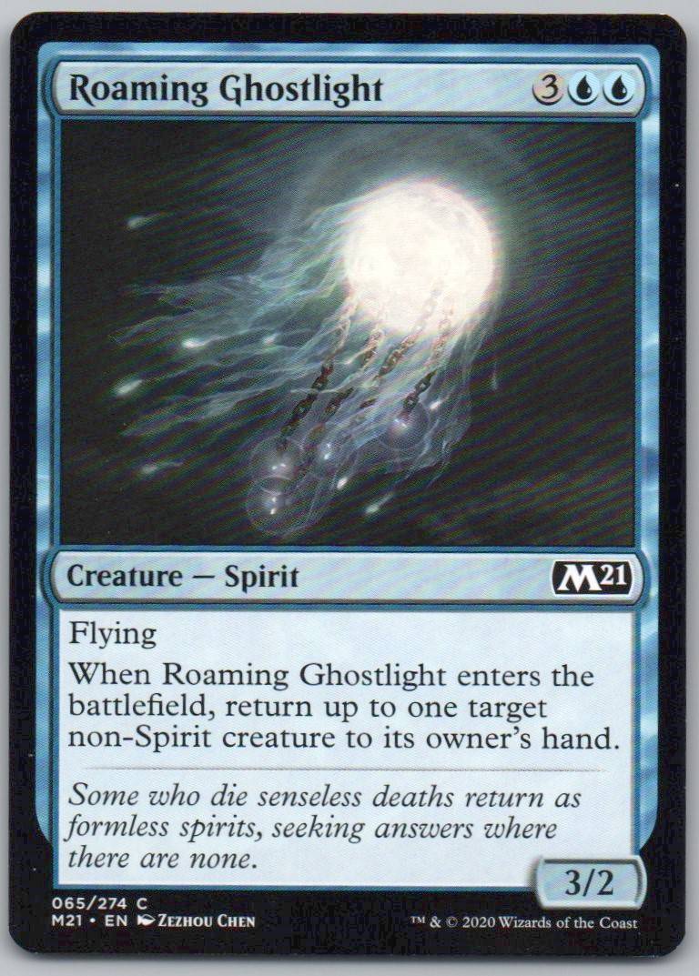 Roaming Ghostlight 65 Normal Creature Card - Core Set 2021